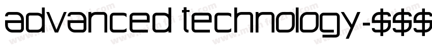 Advanced technology字体转换